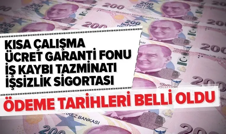 Kısa çalışma ödeneği ne zaman yatacak? İş kaybı tazminatı, işsizlik sigortası, ücret garanti fonu ödemesi nasıl alınacak?