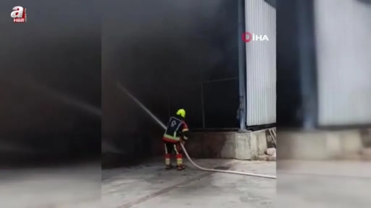 Balıkesir toptancı sebze halinde korkutan yangın