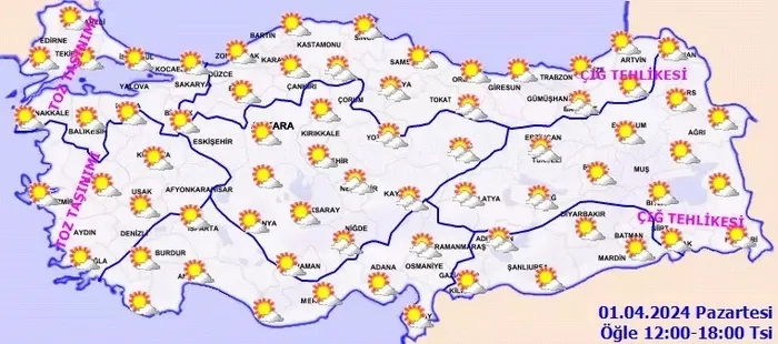 Meteoroloji'den yeni hafta uyarısı: Batıda toz taşınımı, doğuda çığ tehlesi - 6