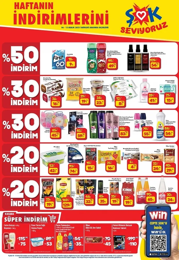 ŞOK 11 Aralık aktüel kataloğu yayınladı! Bu hafta ŞOK’ta %50’ye ulaşan indirim ve peşin fiyatına 6 taksit seçenekleriyle avantajı sunuluyor