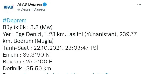 Son dakika: Muğla Bodrum'da hissedilen 3,8'lik deprem - 1