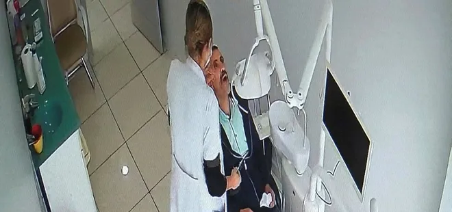Dişçide dehşet anları! Tedaviyi beğenmedi ortalığı birbirine kattı