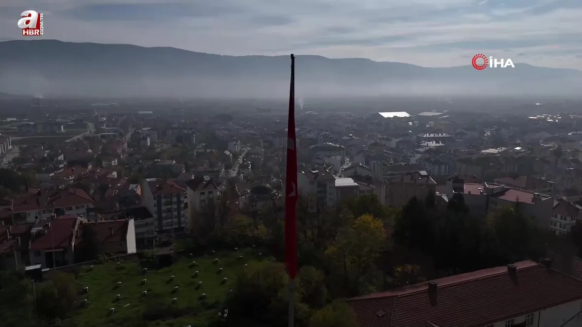 Bolu’yu sis tabakası kapladı