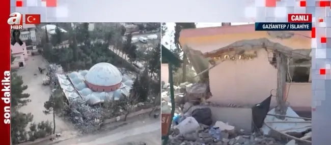 Caminin kubbesi olduğu gibi çöktü! 25 yıllık Hacı Ali Öztürk Camii’ndeki yıkımın boyutu