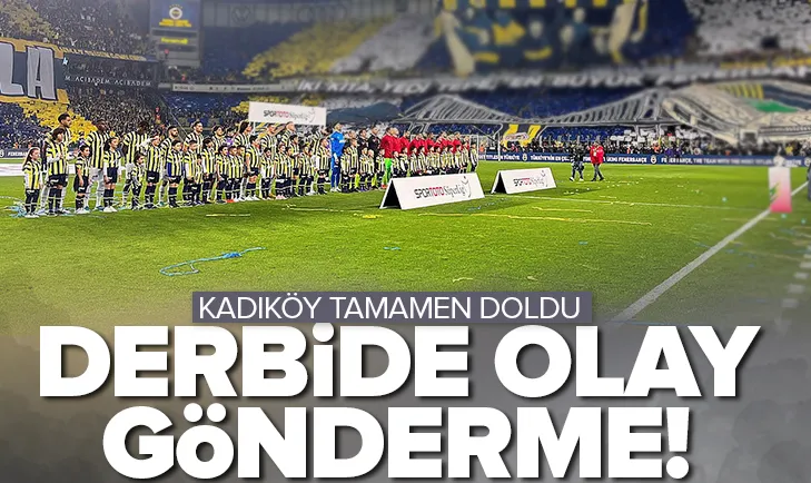 F.Bahçe - G.Saray derbisinde olay pankart