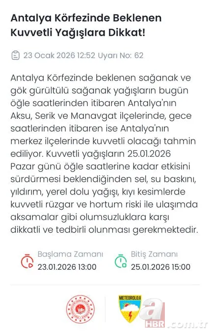 14 ilde sarı kod devrede: Sağanak, kar ve fırtınaya dikkat! Yeni yağışlı sistem yolda 16