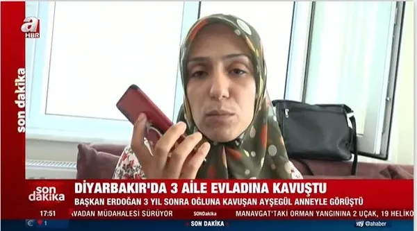 Son dakika: Başkan Erdoğan 3 yıl sonra evladına kavuşan Ayşegül anneyle görüştü