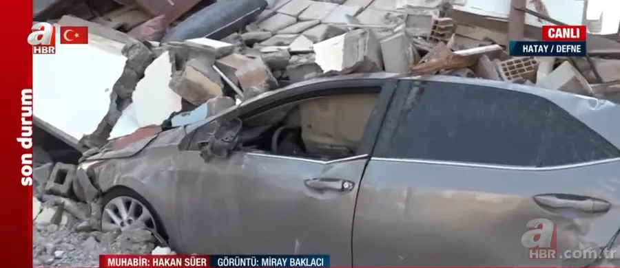 Korku filmini aratmayan görüntüler! Hatay Defne’de sokaklar enkaz yığını | A Haber görüntüledi 7