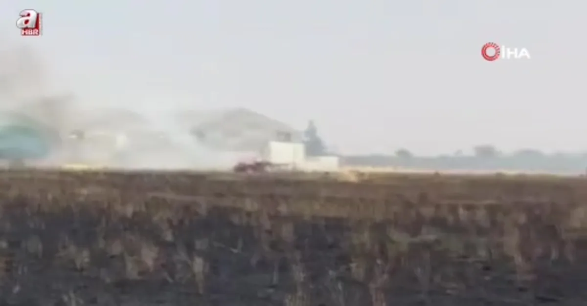 Kilis'te buğday tarlasında yangın