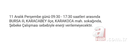 Bursa elektrik kesintisi sorgulama: Elektrikler ne zaman gelecek? 8