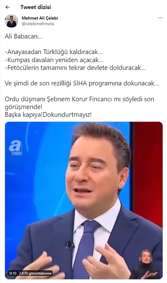 Ali Babacan'ın seçim vaadi belli oldu! Terörle mücadelede İHA ve SİHA'ların önü kesilecek