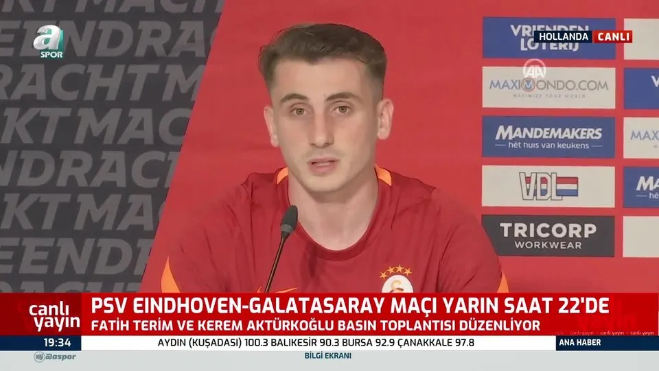 Galatasaraylı futbolcu Kerem Aktürkoğlu PSV maçı öncesi konuştu: Hocamızın bize gösterdiği taktiklerle...