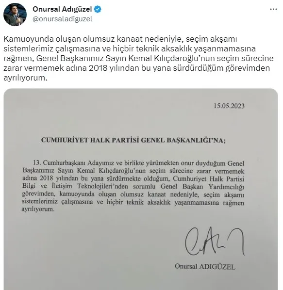 CHP’de kriz! Kemal Kılıçdaroğlu Onursal Adıgüzel’i görevden aldı