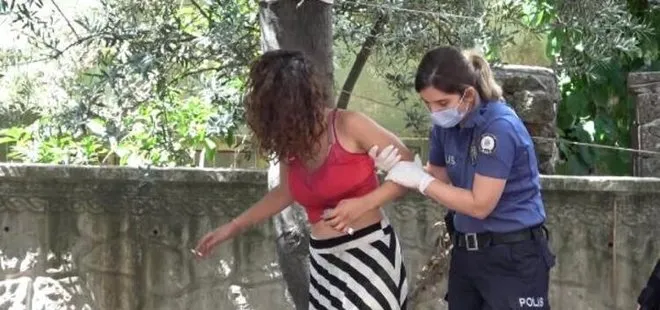 Antalya’da apartman bahçesinde bir kadın vücudunda yara ve morluklar içinde bulundu
