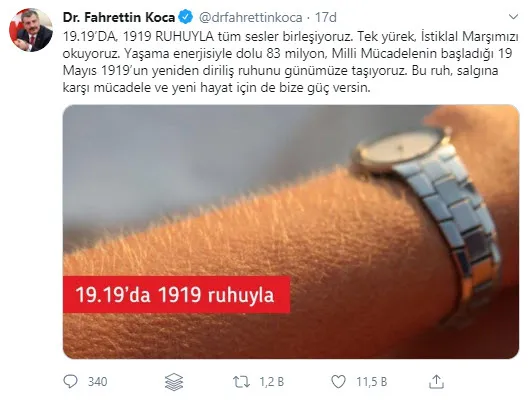 Son dakika: Sağlık Bakanı Fahrettin Koca'dan İstiklal Marşı çağrısı! - 1