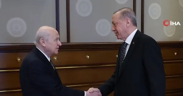 Külliye’de kritik görüşme! Başkan Erdoğan ve Bahçeli görüşmesinden ilk kareler