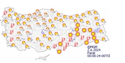 Kavurucu sıcaklar yolda! Meteoroloji uyardı 7 ile dikkat | 36 dereceye kadar yükselecek