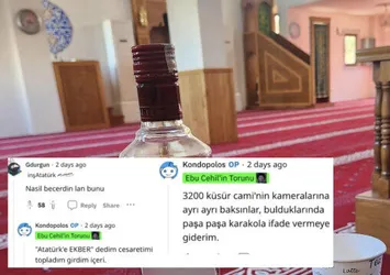 Camide içki içip görüntülerini paylaştı! Ahlaksız adamın sözleri çileden çıkardı! Bakan Yerlikaya: Şahıs yakalandı