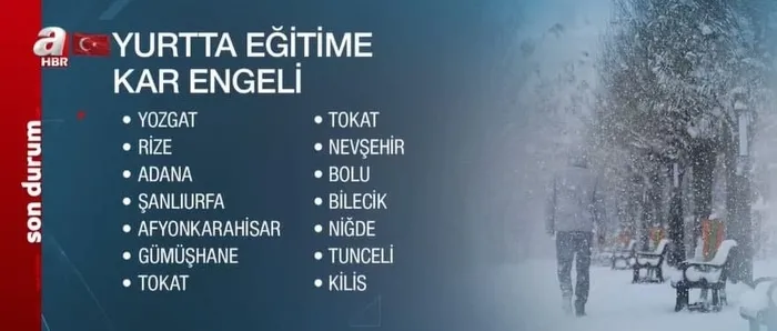 Yüz yüze eğitme kar engeli! Peki İstanbul, Ankara ve İzmir'de 19 Ocak 2022 Çarşamba günü okullar tatil mi? - 21