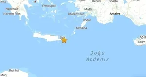 Akdeniz açıklarında 4,5 büyüklüğünde deprem