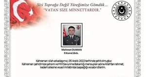 Şehit Binbaşı Mehmet Duman kaç yaşında, nereli? Şehit Mehmet Duman kimdir?