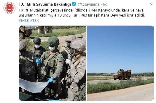 Son dakika: Türkiye ve Rusya’dan İdlib’de 10’uncu ortak devriye