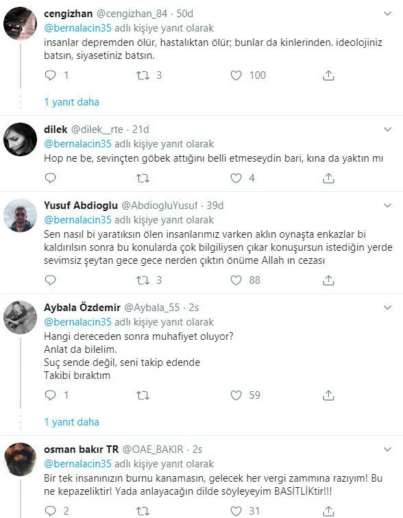 Berna Laçin’den deprem provokasyonu! Sosyal medyadan tepki yağdı