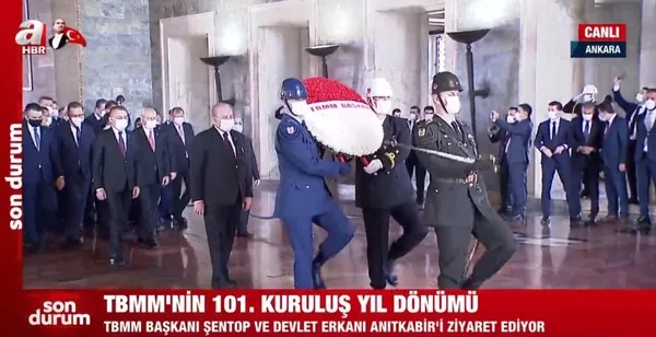 Son dakika: TBMM'nin 101. kuruluş yıl dönümü! Meclis ve Anıtkabir'de tören - 3