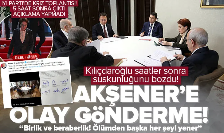 Kılıçdaroğlundan Akşenere gönderme