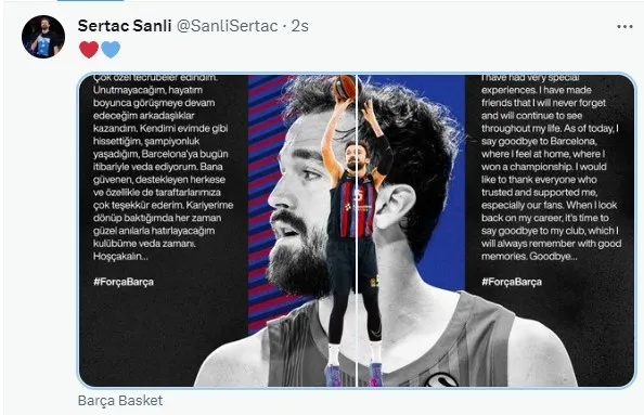 1688757392907.jpg Milli basketbolcu Sertaç Şanlı Barcelona'ya veda etti! “Unutmayacağım…” - 1