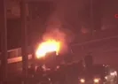 15 Temmuz Şehitler Köprüsü çıkışında araç yangını