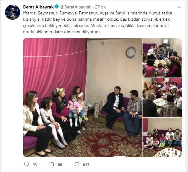 Bakan Berat Albayrak iftarda o ailenin misafiri oldu - 2