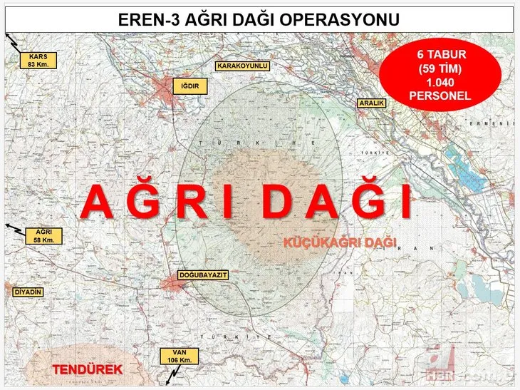 Eren-3 Ağrı Dağı Operasyonu başlatıldı! 1.040 personel görev alıyor