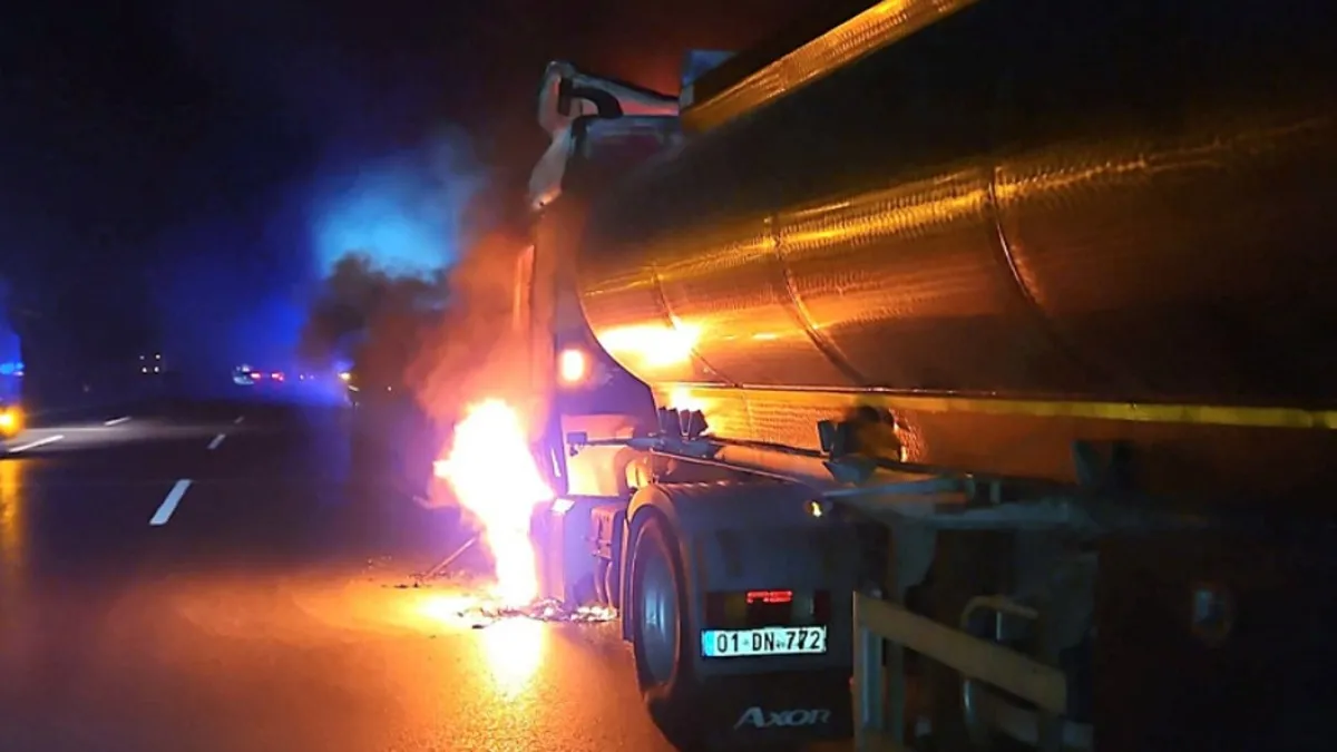 Adana'da felaket! Tankerde başlayan yangın ormanlık alana sıçradı