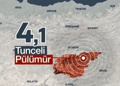 Tunceli’de 4,1 büyüklüğünde deprem!