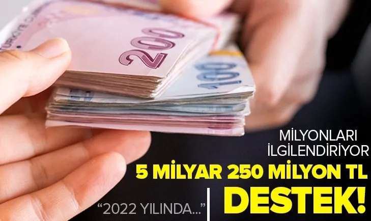 2022’de 5 milyar 250 milyon liralık dev destek! Bakan son dakika olarak açıkladı