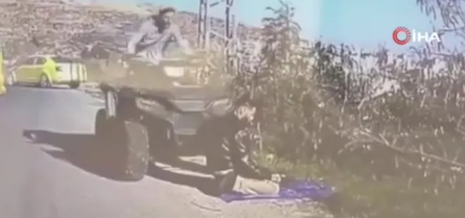 Siyonist zulüm! Batı Şeria’da namaz kılan Filistinlinin üzerine ATV sürdü