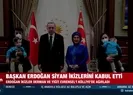 Başkan Erdoğan siyam ikizleri Derman ve Yiğit Evrenseli Külliyede kabul etti