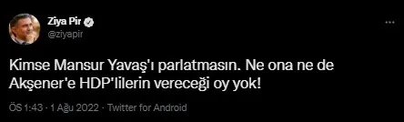 HDP’den ittifak ortaklarına rest: Akşener ve Yavaş’a oy yok