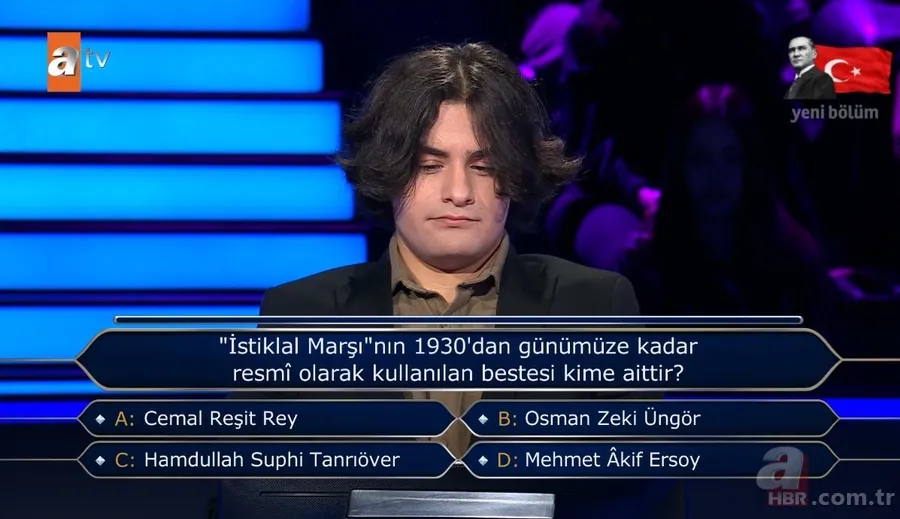 Milyoner'de şaşkına çeviren anlar! "Edebiyata ilgim var" dedi İstiklal Marşı sorusunda elendi 4