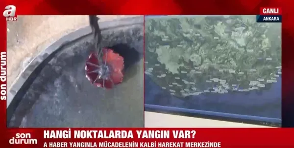 Alevlerle yoğun mücadele! A Haber Yangın Harekat Merkezi’nde