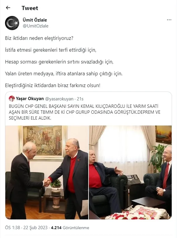 İYİ Parti Genel Başkanı Meral Akşener’i tehdit eden CHP’li Yaşar Okuyan’ın parti ile ilişiği kesildi! Akşener Paçacı’nın rövanşını aldı