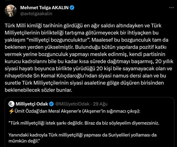 1693530719666.jpg Ümit Özdağ ile Meral Akşener arasındaki kavgaya kurmaylar da dahil oldu: 'Milliyetçi' bozgunculuk beklenen yerden yükseldi - 4