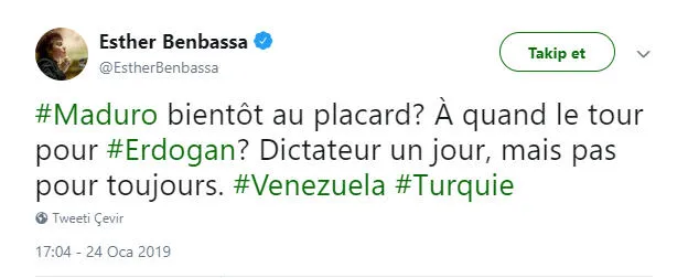 Fransız senatör Esther Benbassa'dan skandal tweet! - 1