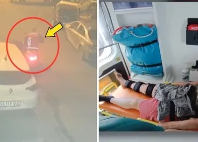 Kadına çarptı siparişim var diye kaçtı