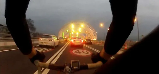 Avrasya Tüneli’nden bisikletle geçen gence para cezası