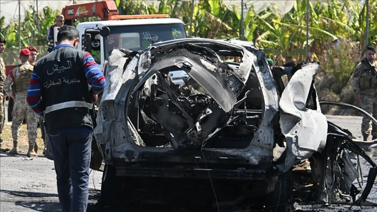 İsrail ordusunun Lübnan'ın güneyinde bir araca düzenlediği saldırıda 1 kişi hayatını kaybetti