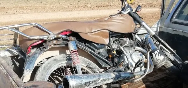 Rakka’da EYP ile tuzaklamış motosiklet ele geçirildi