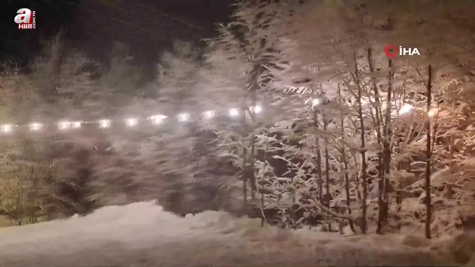 Rize’de beklenen kar yağışı başladı