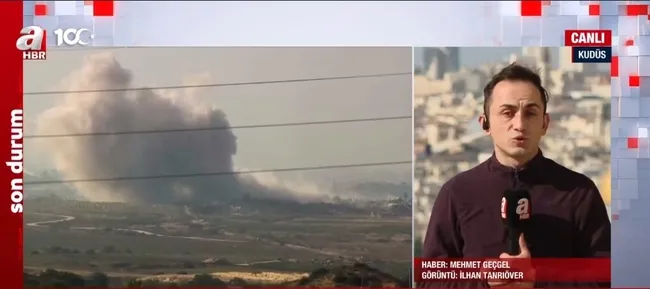 İsrail polisinden Cuma namazına biber gazlı müdahale! A Haber ekibi atılan gazdan etkilendi